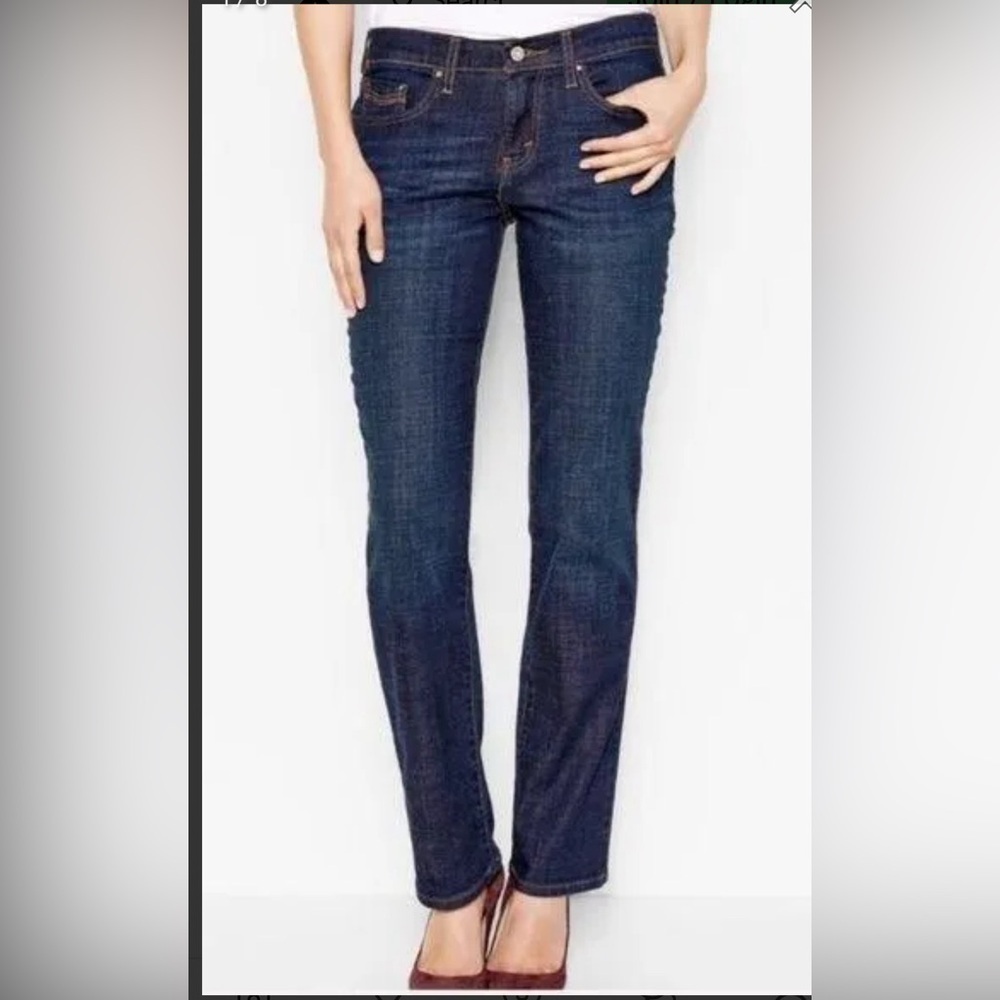 Levi's Women's Straight Leg Jeans in Dark Blue Wash